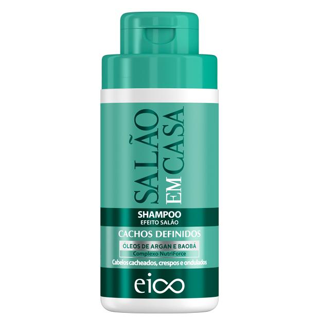 Eico Tratamento Salão Em Casa Cachos Definidos Shampoo Sem Sal 450ml E Condicionador Leave-in 400ml