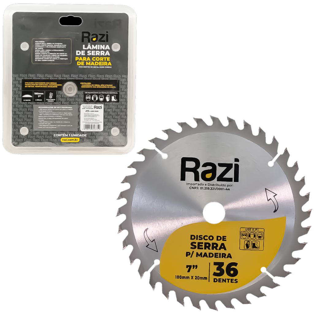 Disco Serra Circular 7 1/4 Polegadas 36 Dentes Para Madeira Uso Profissional 180mm
