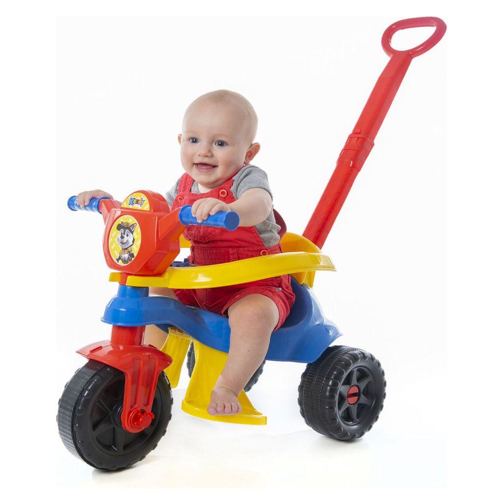Triciclo Infantil Kemotoca Menino Menina Patrulha Canina Até 25KG Velotrol Kendy
