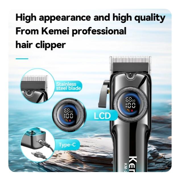 Máquina Kemei 2279 Máquina De Cortar Cabelo Profissional Cabelo 6.800 Rpm Aparador Elétrico