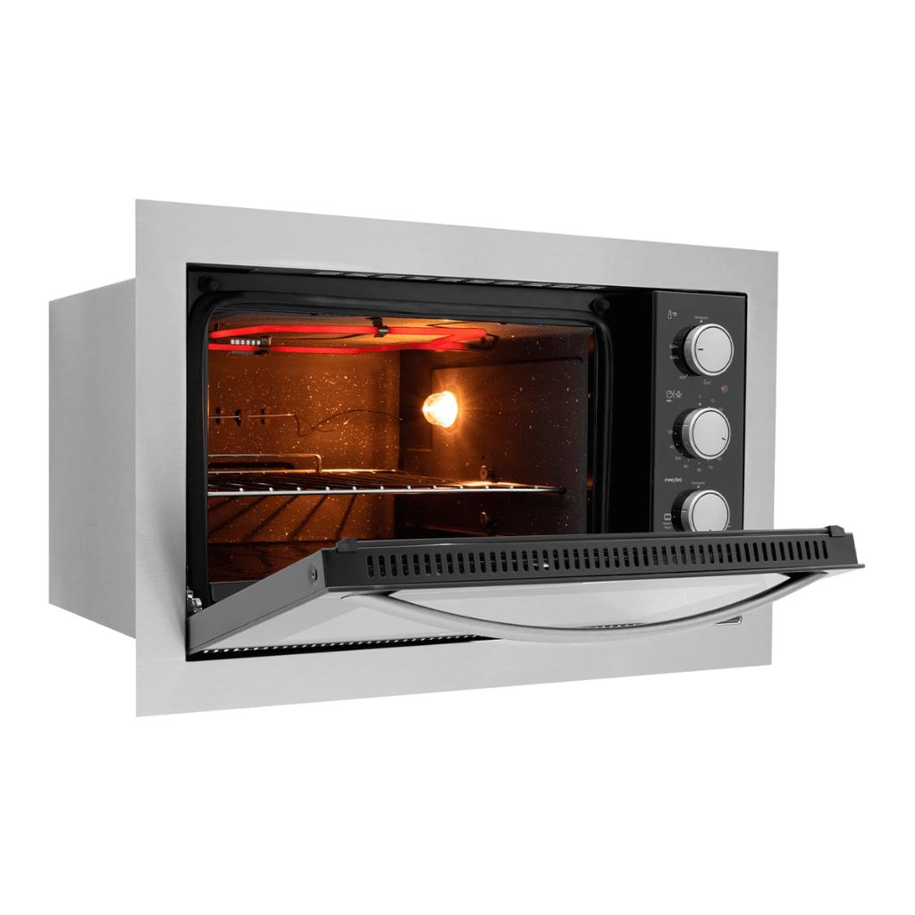 Forno Elétrico De Embutir Fischer Fit Line 48 Litros Inox 34493 Inox