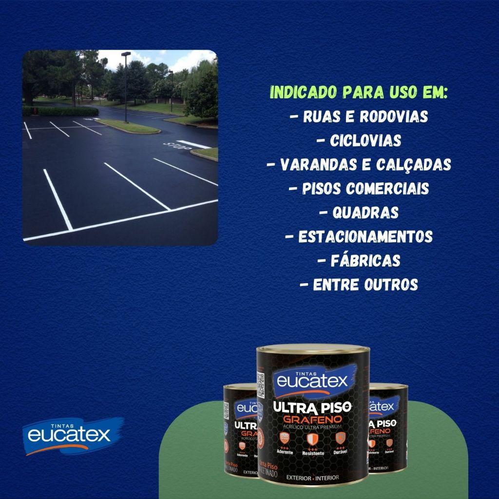Tinta Piso Eucatex Grafeno Muito Mais Resistente 900ml - Cores