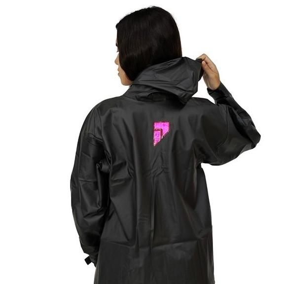 Capa Chuva Feminino Impermeável Pioneira Pvc Bravo Com Capuz Moto