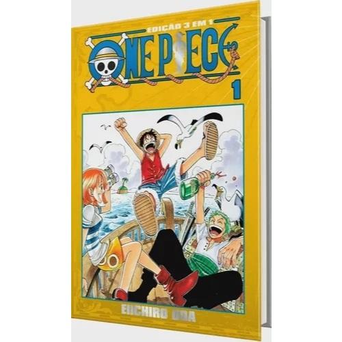 Livro Manga One Piece 3 Em 1 Vol. 1 Eiichiro Oda
