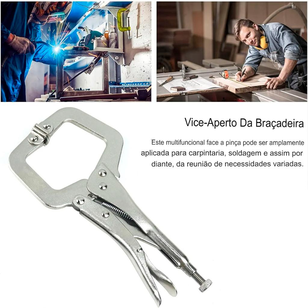 Alicate Pressão 7 Tipo C Solda Cromo Vanadio Marca Lorben