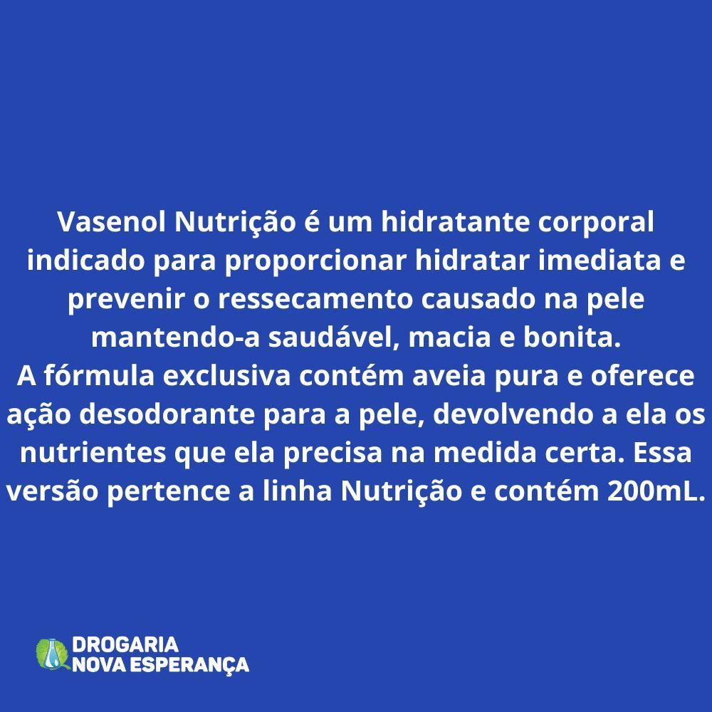 Vasenol Nutrição Aveia Para Todas As Peles Com 200ml