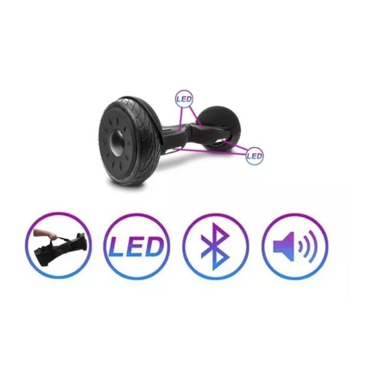 Hoverboard Skate Elétrico Original 8.5 Offroad LED Bluetooth Hiphop