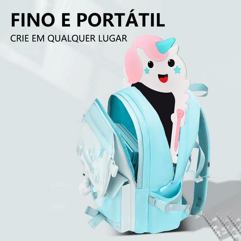 H Maston WT23 Lousa Mágica Infantil Digital Tela Lcd Com Caneta Magnetica Unicórnio