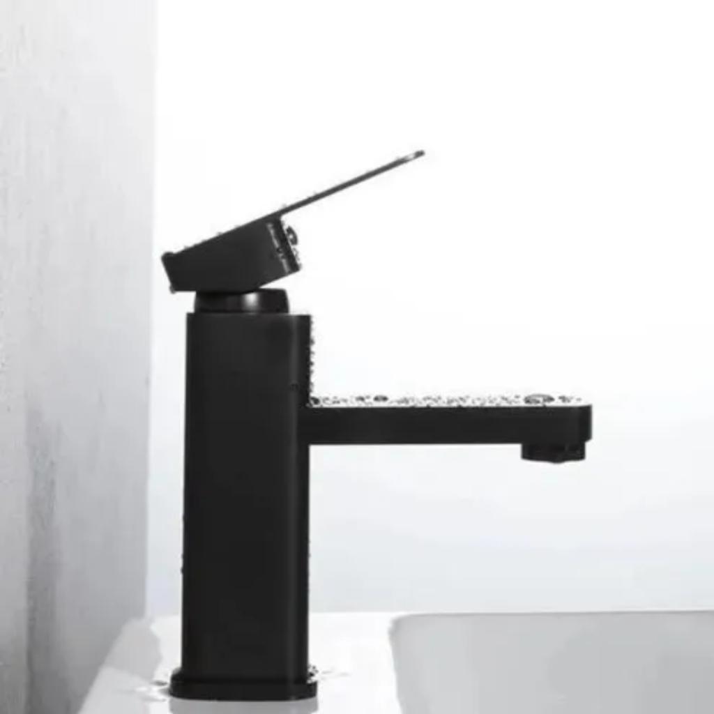 Torneira Para Banheiro Lavabo Monocomando Inox Cromada Moderna Luxo Metal Bica Baixa Quadrada