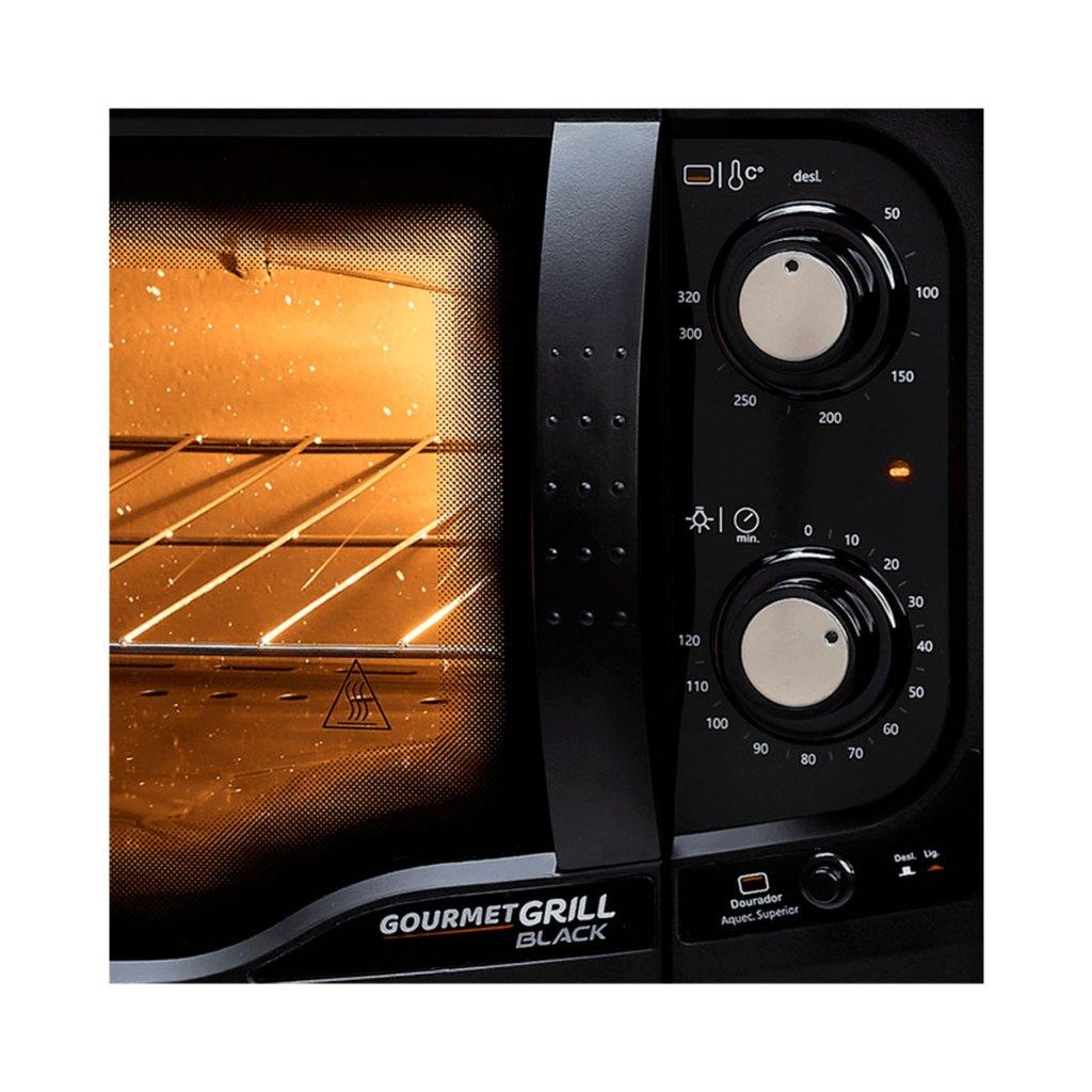 Forno Elétrico Fischer Gourmet Grill De Bancada 44L Black
