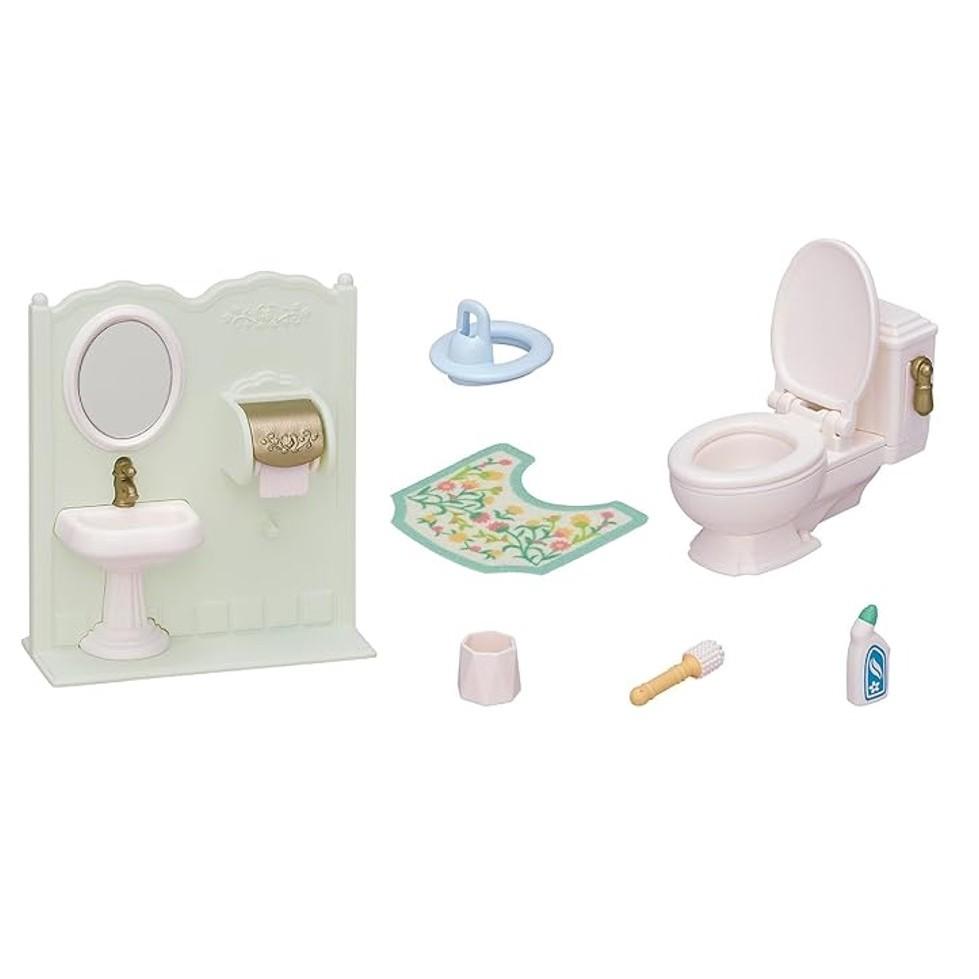Sylvanian Families Conjunto De Toalete Banheiro - Epoch