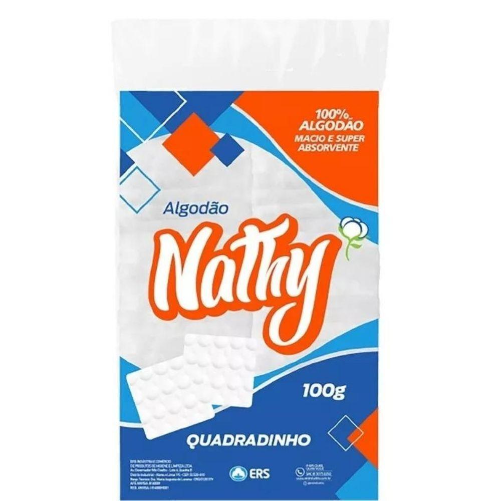 Algodão Quadrado 100g Facial Dupla Face Cuidados Limpeza Remove Maquiagem E Impurezas