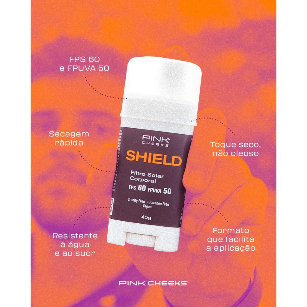 Shield Protetor Solar Corporal Fps60 Fpuva50 45g Filtro Solar Para Tatuagens