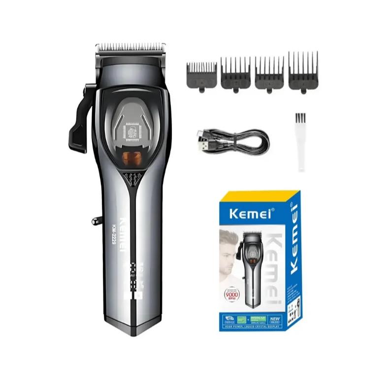 Máquina De Corte Profissional 10w USB Portátil 9000rpm Recarregável Sem Fio Kemei-2229 Premium Homem