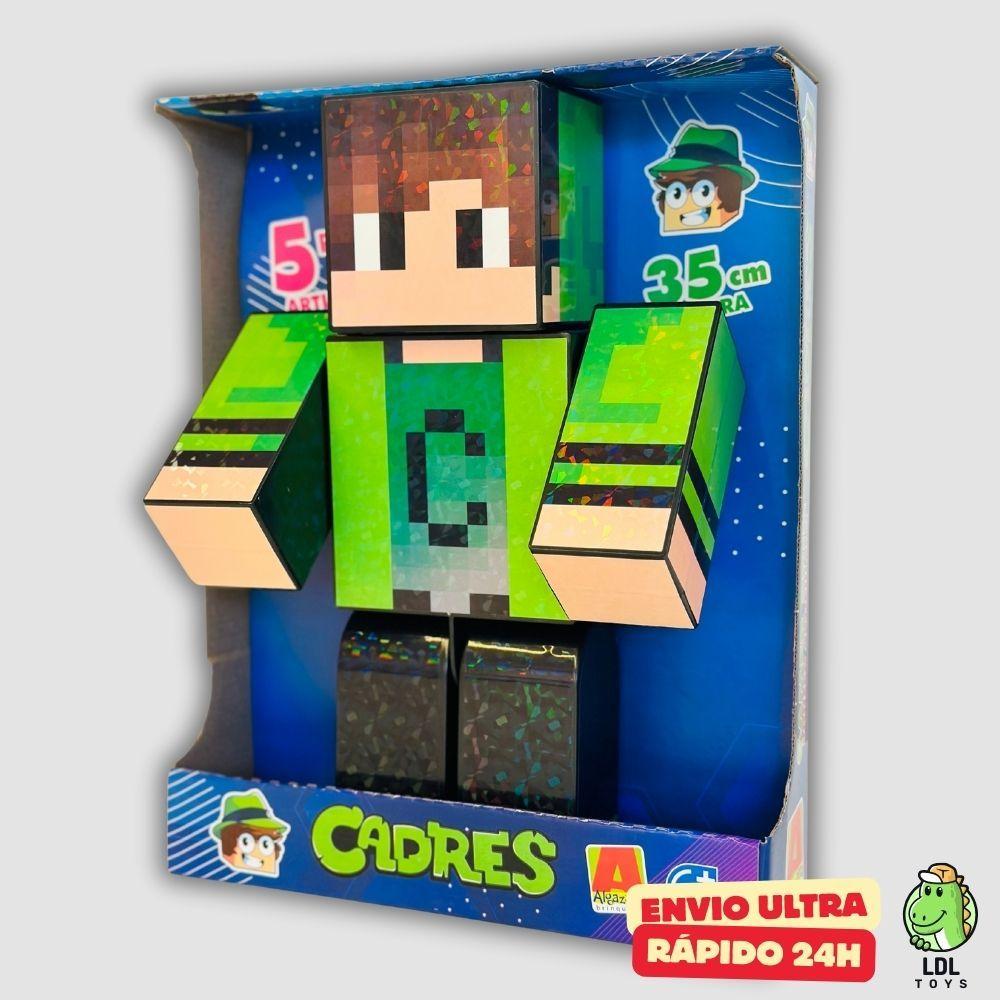 Boneco Articulado Cadres 35cm + 3 Super Chaveiros Youtuber Gamer Algazarra