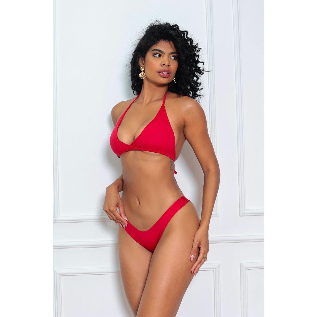 Biquini Asa Delta Com Bojo - Biquini Vermelho