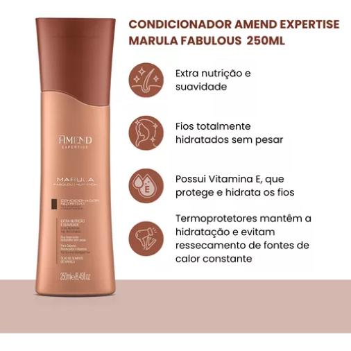 Amend Kit Expertise Marula Fabulous Nutrition Shampoo E Condicionador