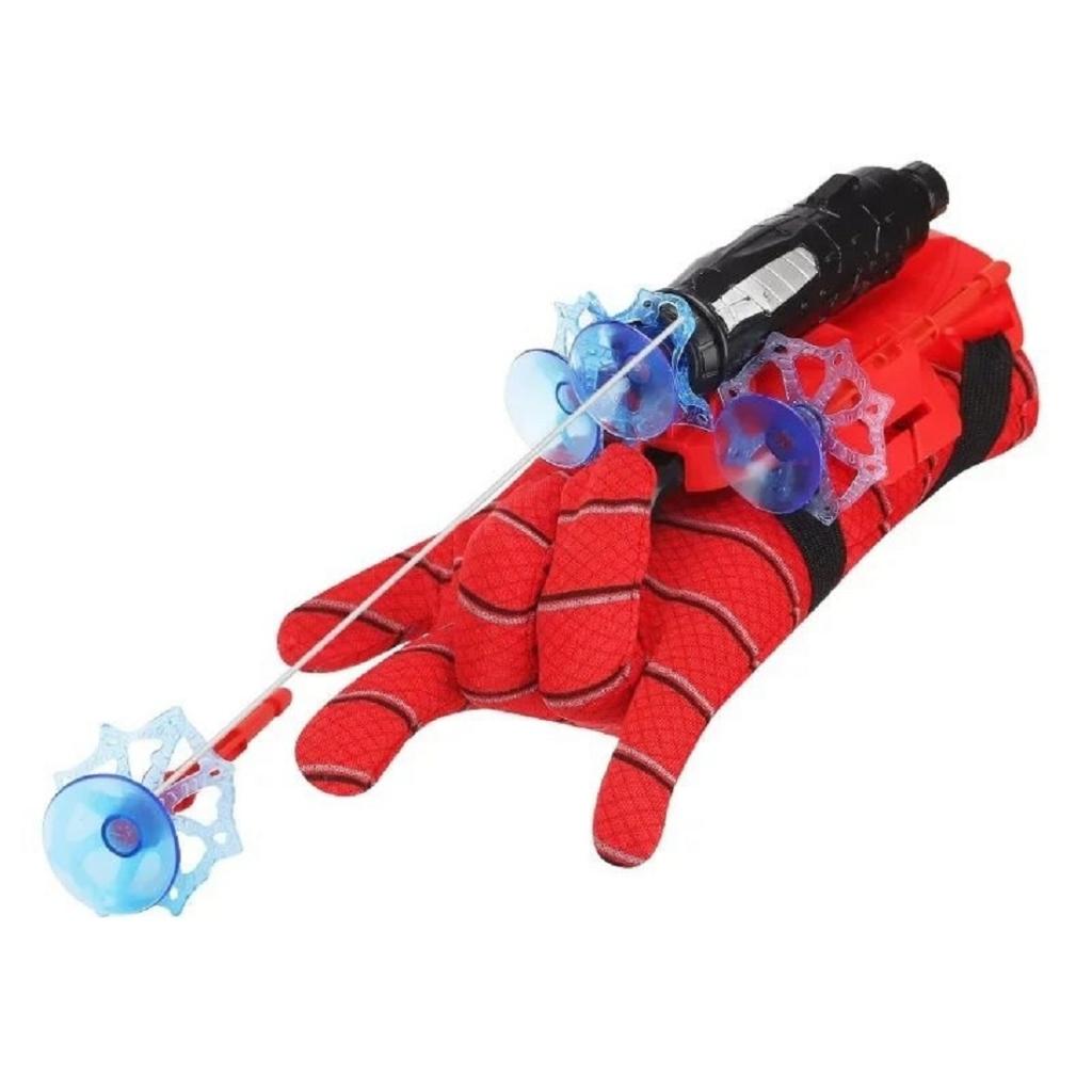 Luva Homem Aranha Lança Dardos Infantil Brinquedo Spider Man Lançador Teia Ventosa Original Inmetro