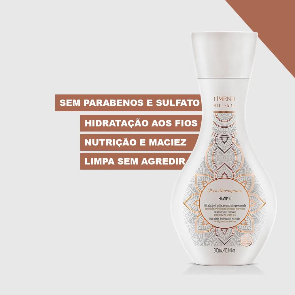 Amend Millenar Óleos Marroquinos Shampoo De 300ml