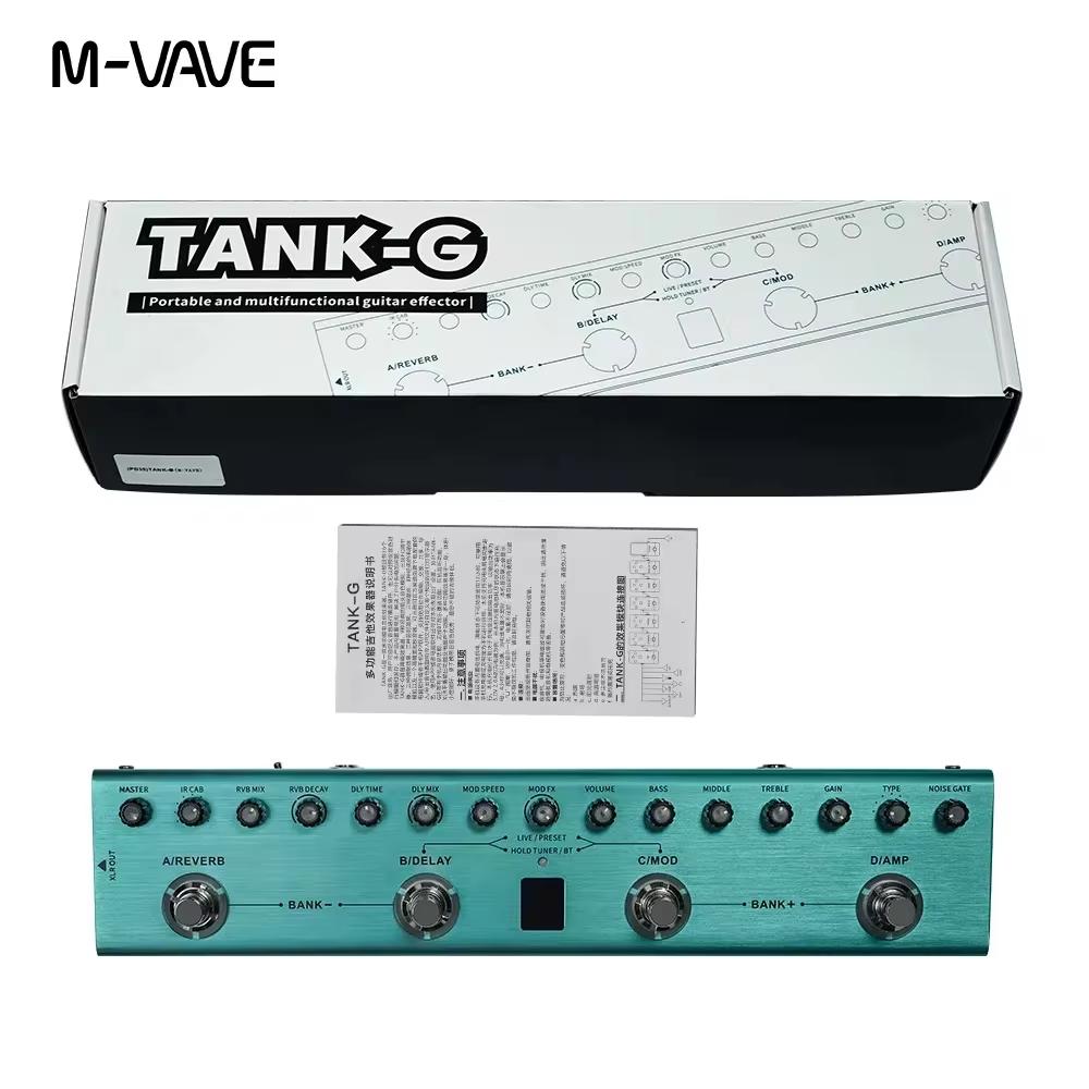 Pedal Multi-efeitos Para Guitarra M-vave Tank-g 36 Predefinições 9 Ranhuras Para Pré-amplificador 8 Ranhuras Para Cabina