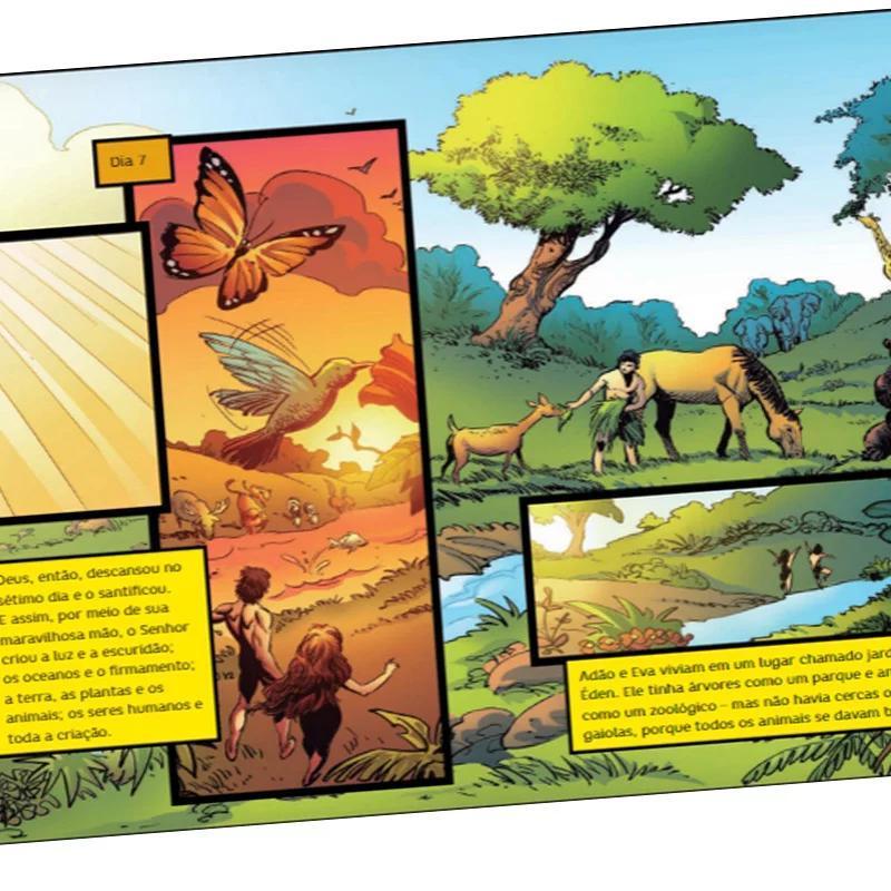 Bíblia Em Ação Infantil - História Bíblica Em Quadrinhos - Capa Dura