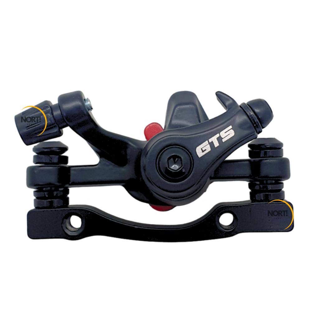 Kit Pinça Freio A Disco Mecânico Para Bike Bicicleta 160mm Gts Com Pastilha Quadrada Aro 26 - 29