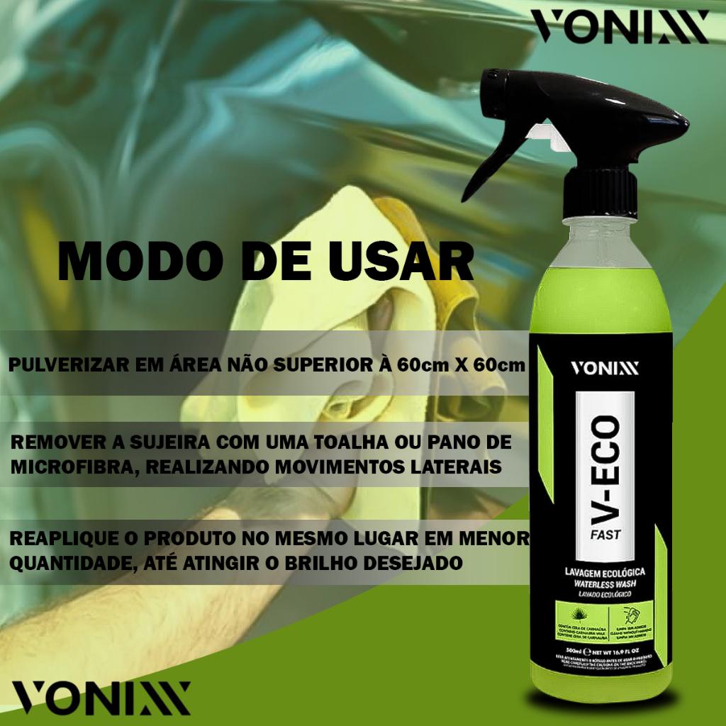 V-eco Fast Lavagem Carro Moto Ecológica A Seco Vonixx 500ml