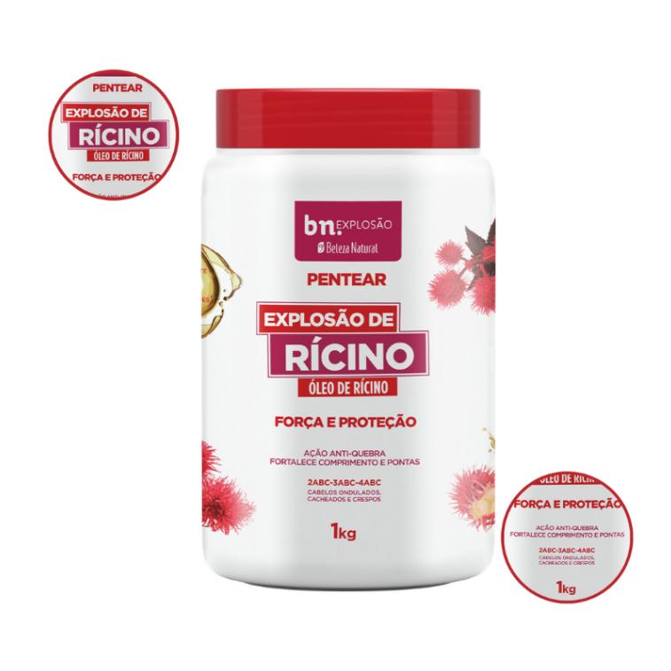 Creme De Pentear Para Cachos Explosão De Rícino 1kg Bn.cachos