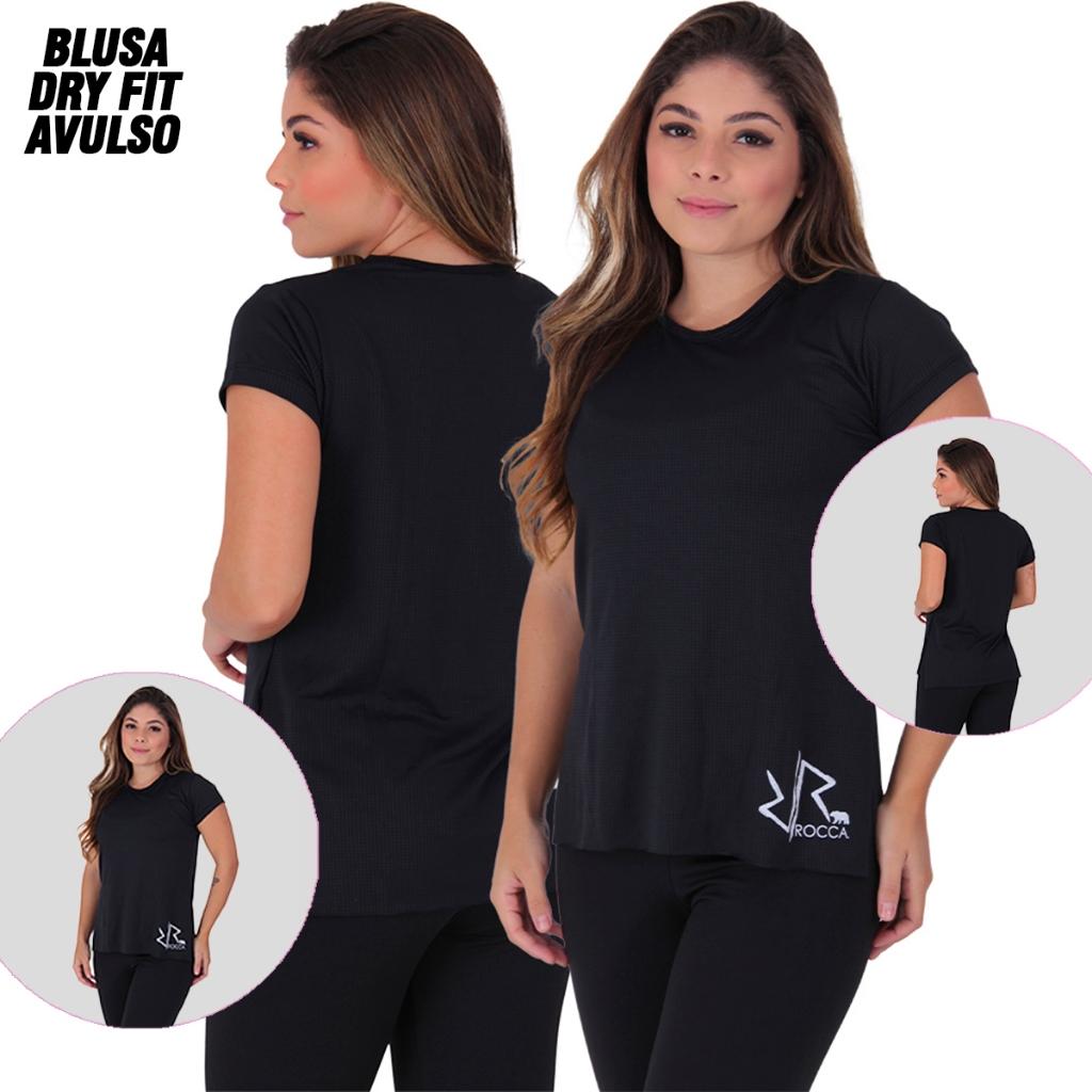 Blusa Feminina Academia Dry Poliamida Fitness Esportiva