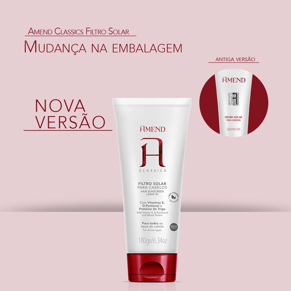 Amend Creme Tradicional Filtro Solar Para Cabelos 180g