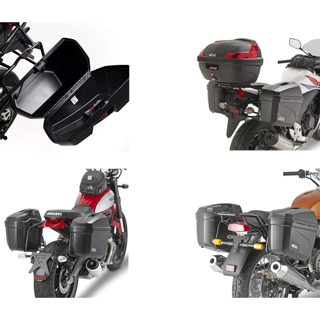 Par De Bau Lateral Givi 22 Litros E22n Monokey Moto