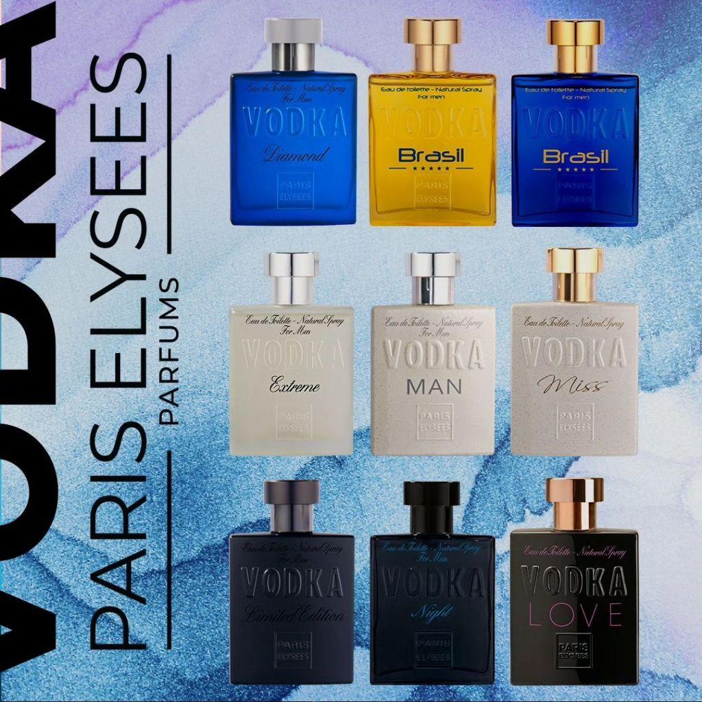 Kit Com 2 Perfumes Paris Elysees Vodka Diamond 100ml