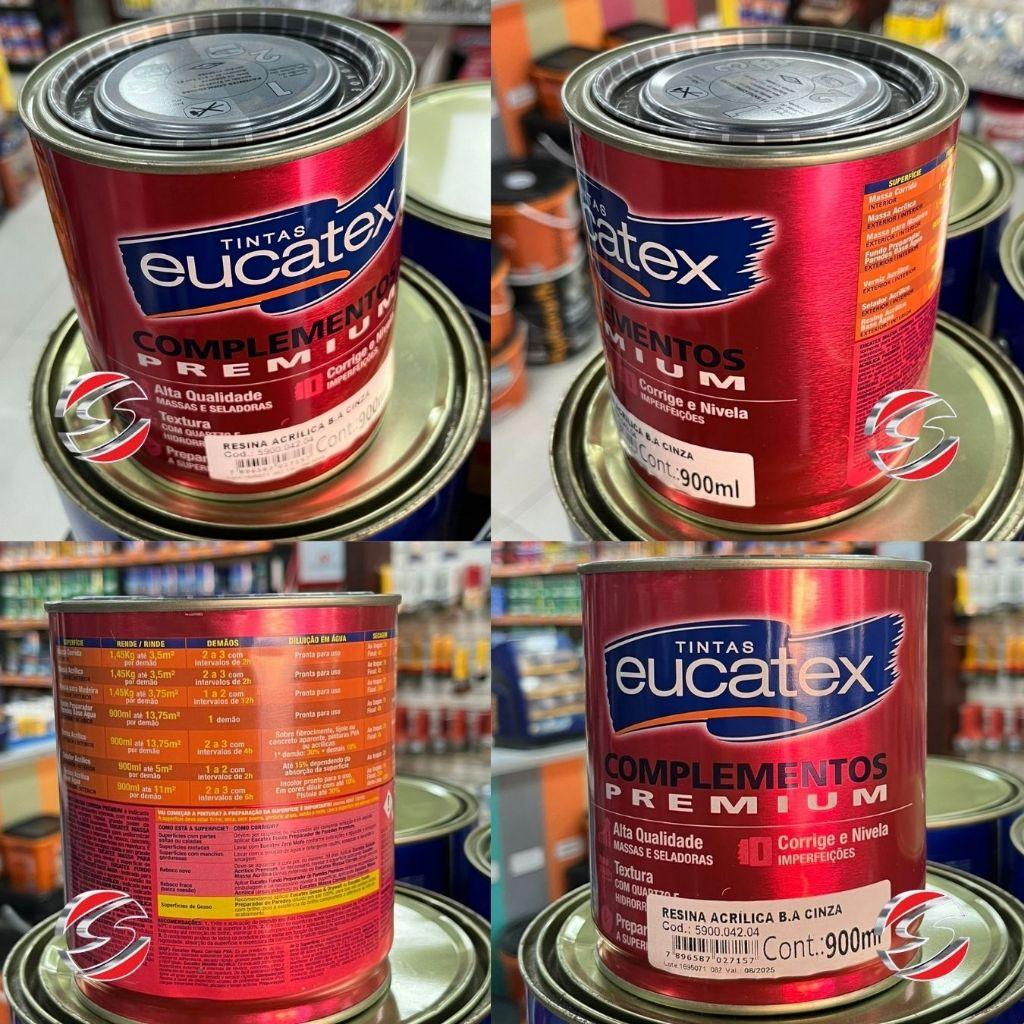 Resina Base Dágua Multiuso Eucatex 900ml Acab.brilho Cores
