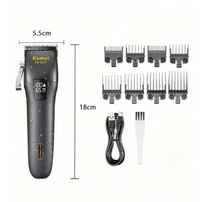 Kemei Km-2228 Cordless Hair Clipper Homem 150 Minutos Cordless Trimmer Cabelo Elétrico 5W Bivolt USB