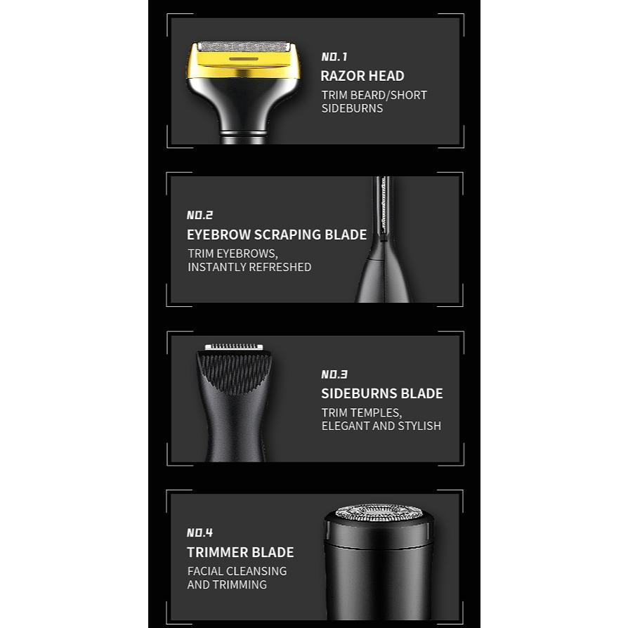 Máquina Multifuncional USB 7 Em 1 Kemei 325 Bivolt Sem Fio Portátil 6500 Rpm 5W De Potência