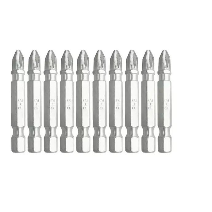 Jogo Com 10 Ponteiras Magnéticas Phillips Ph2 50mm Titanium