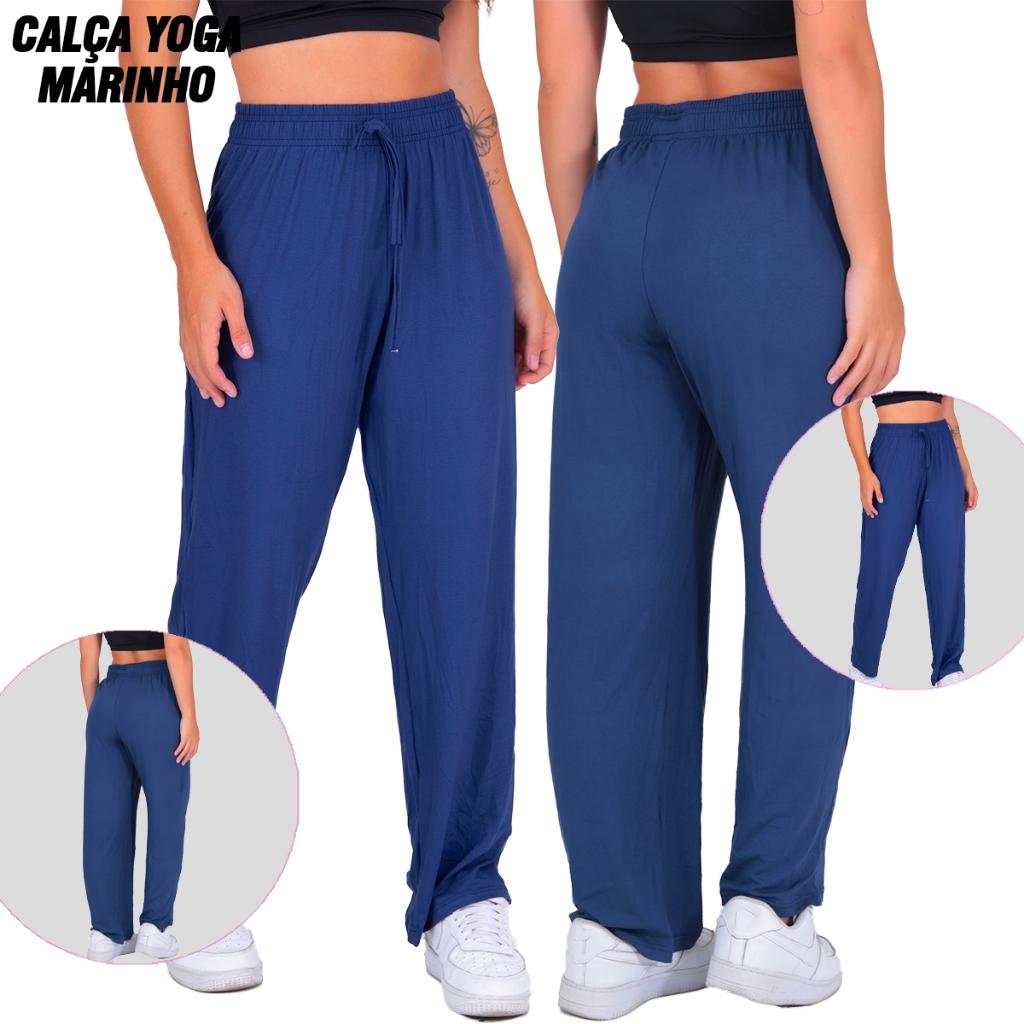 Calça De Yoga Pilates Soltinha Cintura Alta