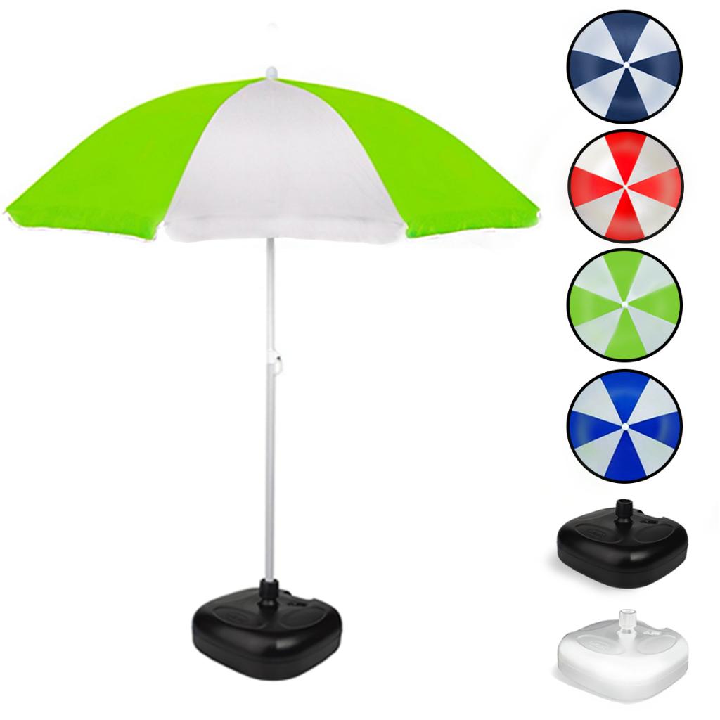 Guarda-sol De Praia Grande Sombreiro Piscina Camping Pesca Aluminio 2M Gigante Acompanha Base Mor