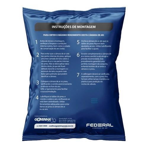 Kit 2 Câmara De Ar Pneu 18 Moto Cg Titan Fan 125 150 160 Federal Nacional Bico TR4