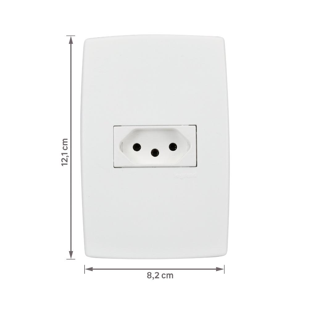 Tomada 2p+t 20a Branca Conjunto 4x2 Horizontal Pial PLUS