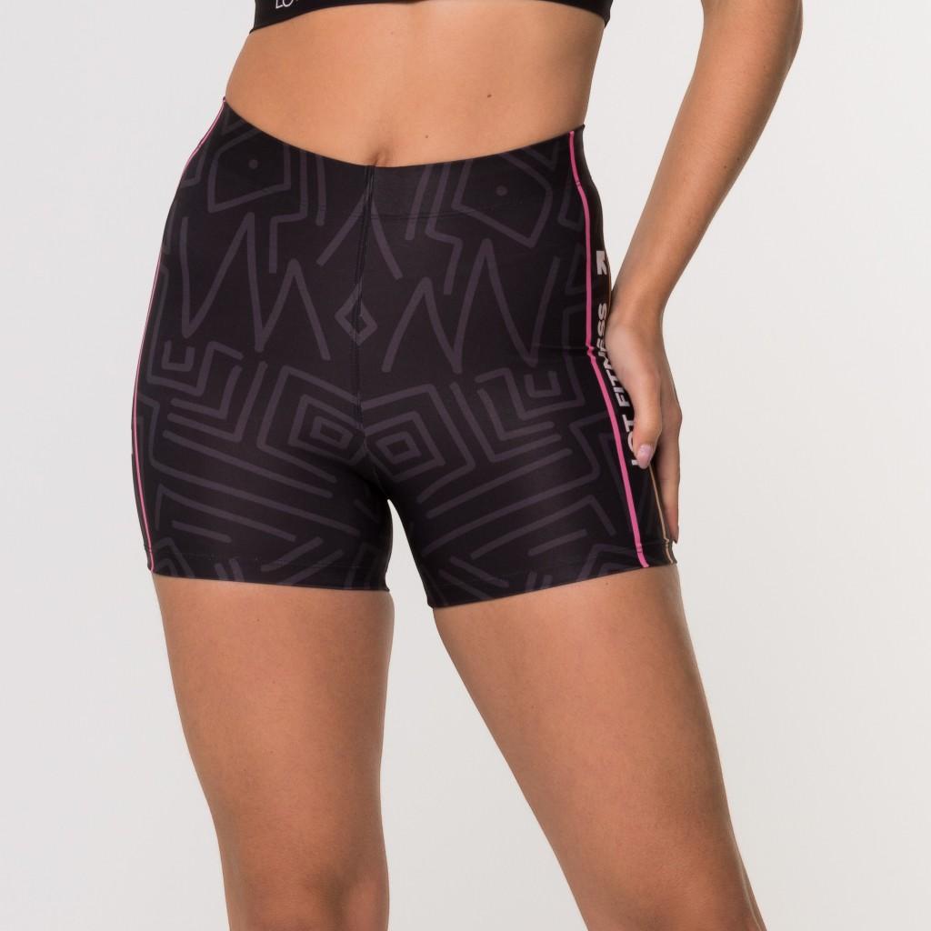 Short Candy Fitness Feminino Suplex Estampado Crossfit Academia Coleção Change Lot Fitness
