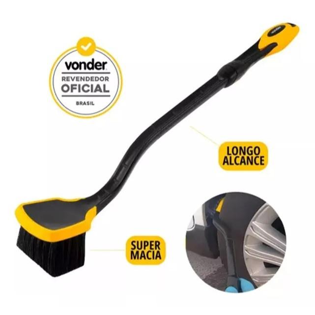 Super Kit Limpa Pneu E Roda De Carro Moto Caminhão - Kit 3 Escovas Ou Compre Separado