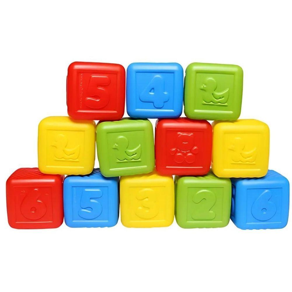 Cubos Coloridos Empilhaveis Educativo Bloco Números Animais 0 Ao 9 Cubo Brinquedo Toymix