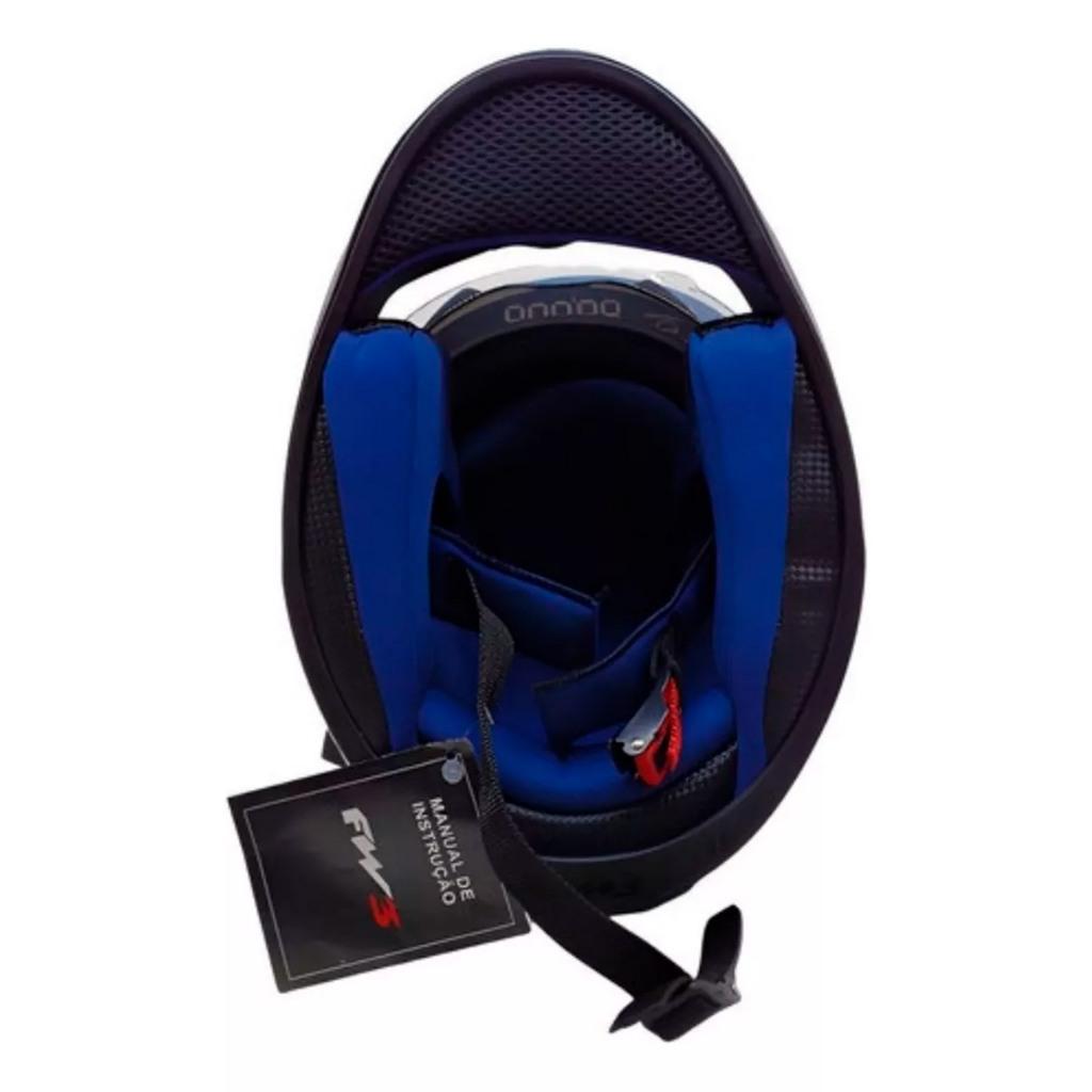 Capacete Moto Fechado Gtn Fox Grafite/cinza Viseira Cristal Inmetro Tamanhos 56 58 60 - FW3