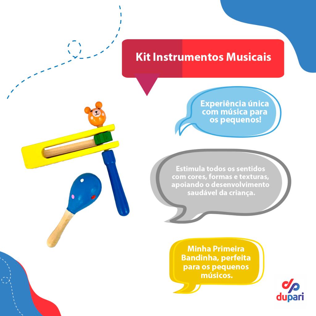 Instrumentos Musical Pedagógico Mdf Brinquedos Musicais Para Crianças Educativo Bebê