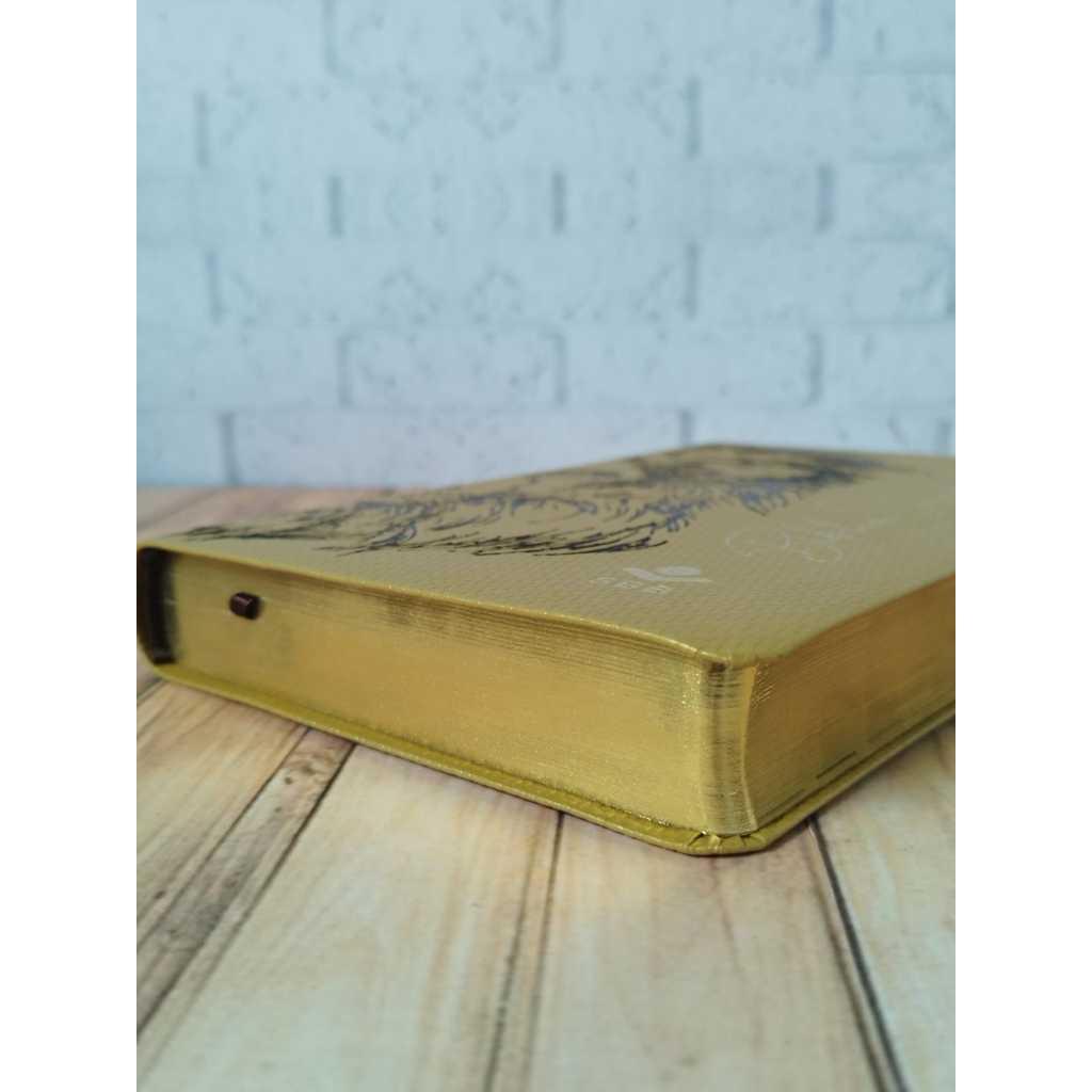 Bíblia Sagrada Naa Letra Grande Capa Luxo Leão Dourado