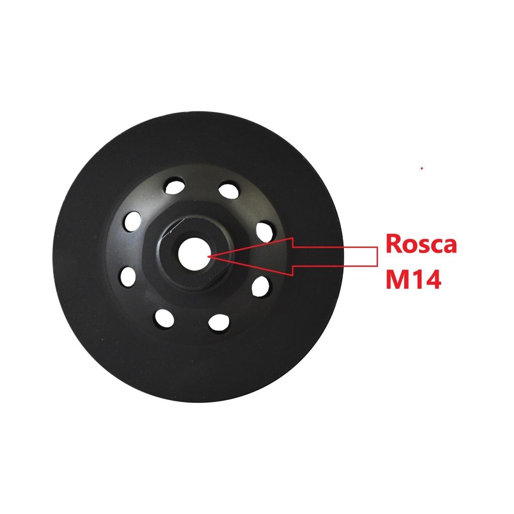 Rebolo Fresa Disco Desbaste Concreto Granito Mármore P/Esmirilhadeira Rosca M14