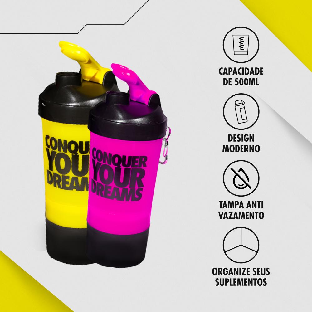 Coqueteleira Shaker Conquer Your Dreams 500ml - Iridium Labs