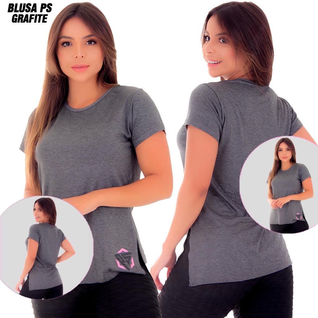 Blusa Feminina Academia Tapa Bumbum Ps Viscose Soltinha