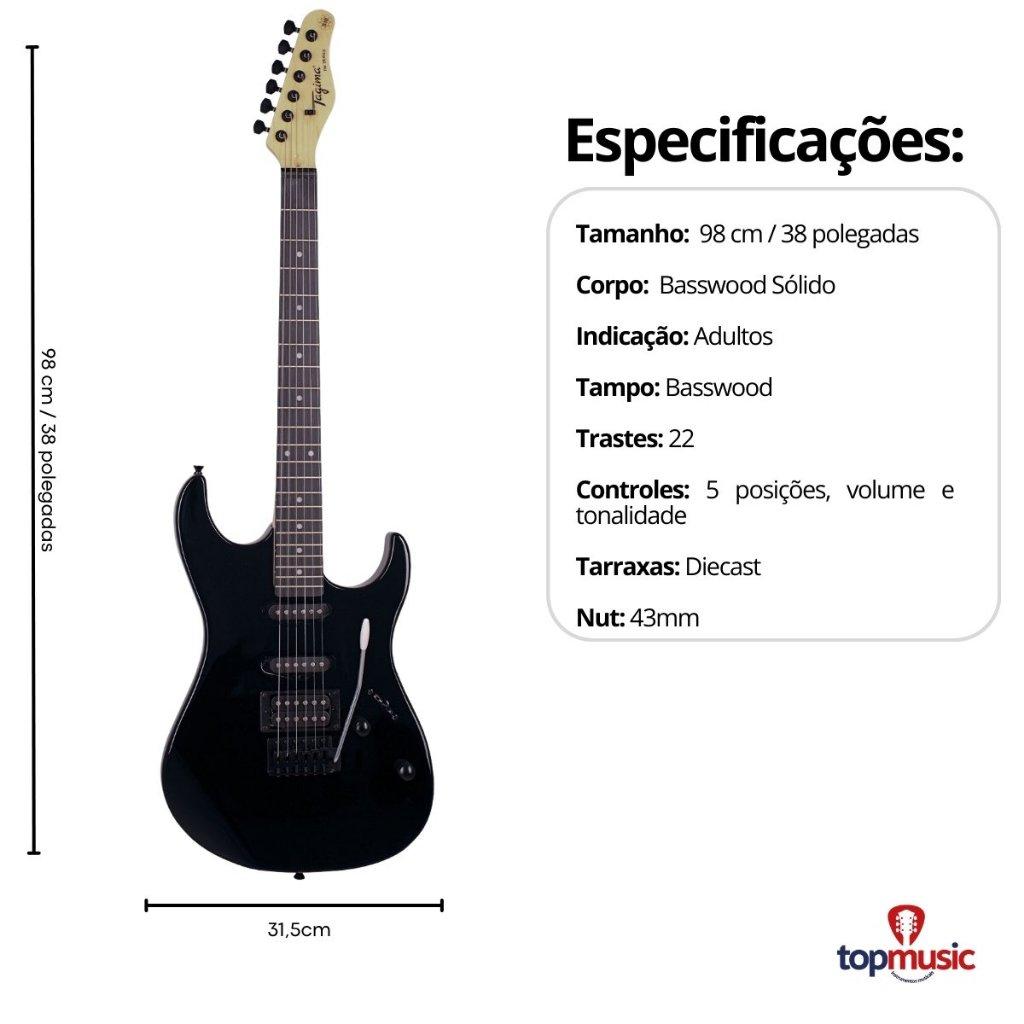 Kit Guitarra Tagima Stratocaster Tg510 + Amplificador Guitarra + Acessórios
